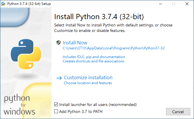 安裝 Python